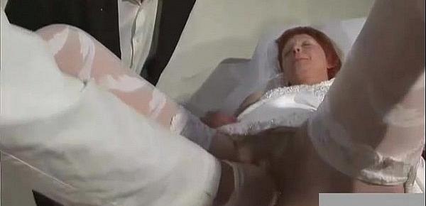  Granny fisted with wedding dress